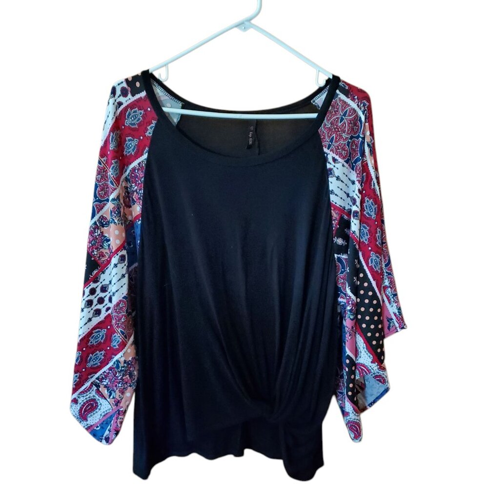 Boho Hippie Festival Top Girl Kimono Sleeve Blouse Large